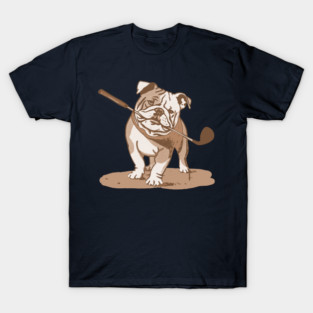 Bulldog with Golf Club T-Shirt