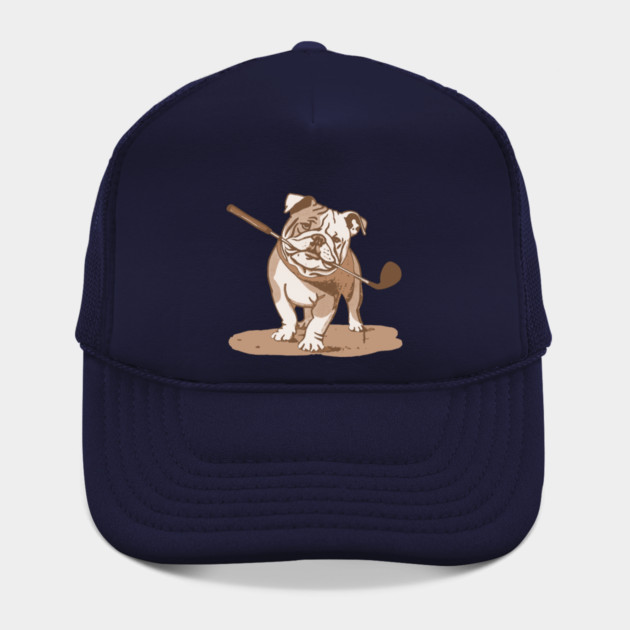 Bulldog with Golf Club by DonWillisJrArt