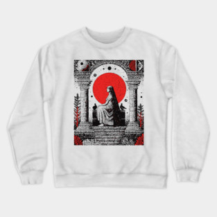 High Priestess Tarot Card Gothic Intuition Crewneck Sweatshirt