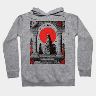 High Priestess Tarot Card Gothic Intuition Hoodie