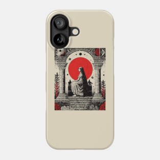 High Priestess Tarot Card Gothic Intuition Phone Case