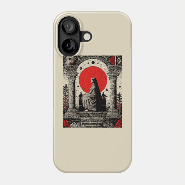 High Priestess Tarot Card Gothic Intuition Phone Case by TuncGK