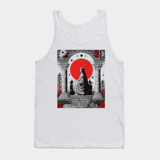 High Priestess Tarot Card Gothic Intuition Tank Top