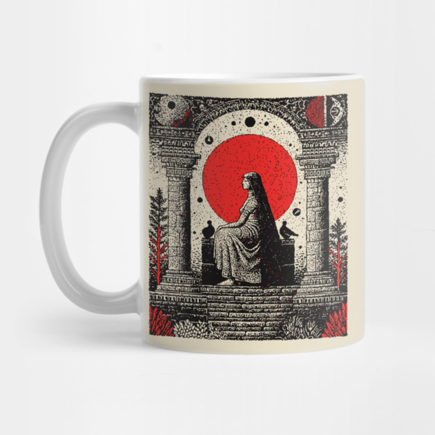 High Priestess Tarot Card Gothic Intuition by TuncGK