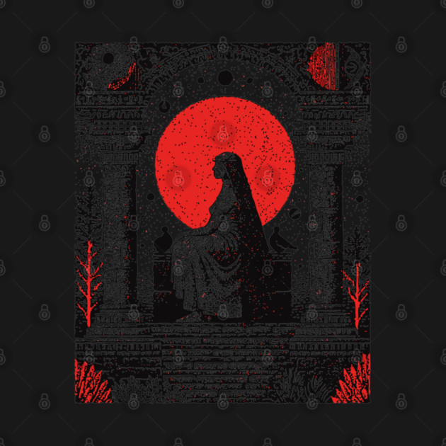 High Priestess Tarot Card Gothic Intuition by TuncGK