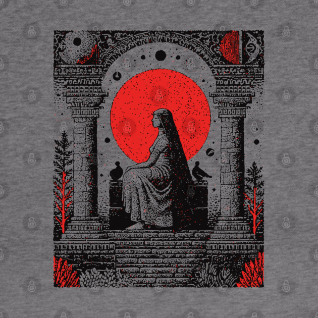 High Priestess Tarot Card Gothic Intuition by TuncGK