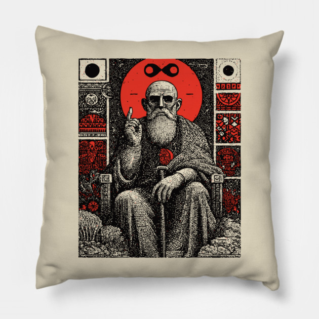 The Magician Manifestation Tarot Art Pillow by TuncGK