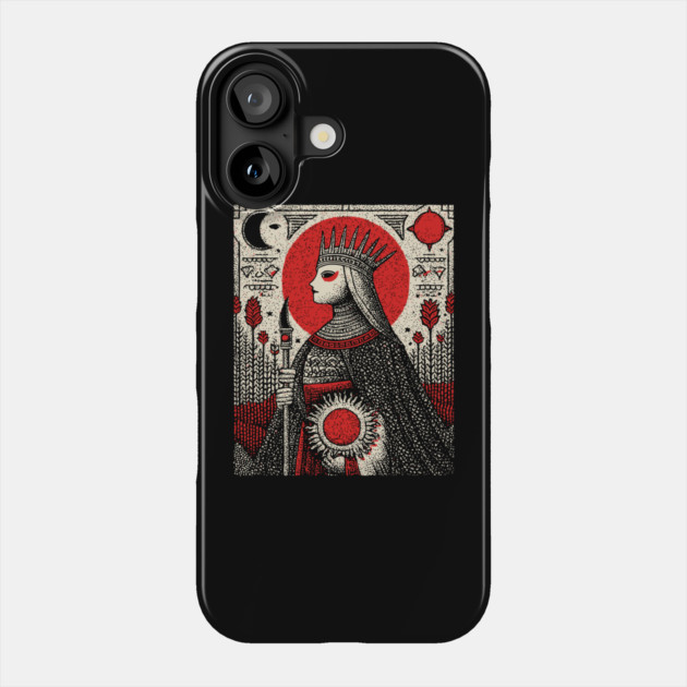 The Empress Regal Abundance Tarot Art Phone Case by TuncGK