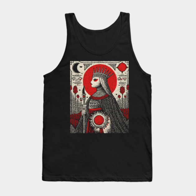 The Empress Regal Abundance Tarot Art Tank Top by TuncGK