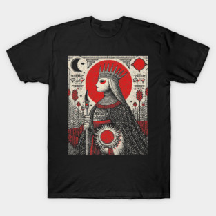The Empress Regal Abundance Tarot Art T-Shirt