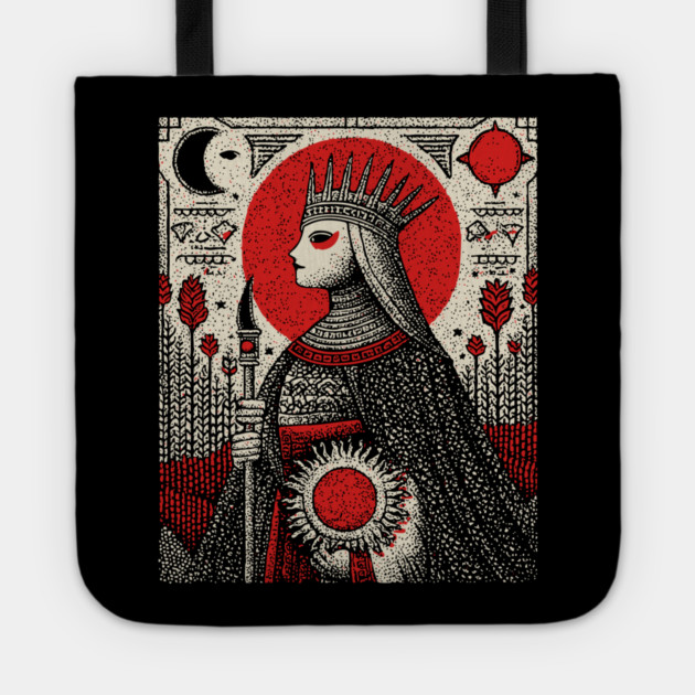 The Empress Regal Abundance Tarot Art Tote by TuncGK