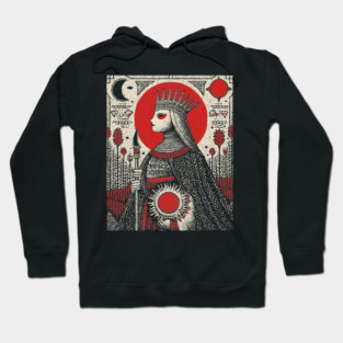 The Empress Regal Abundance Tarot Art Hoodie
