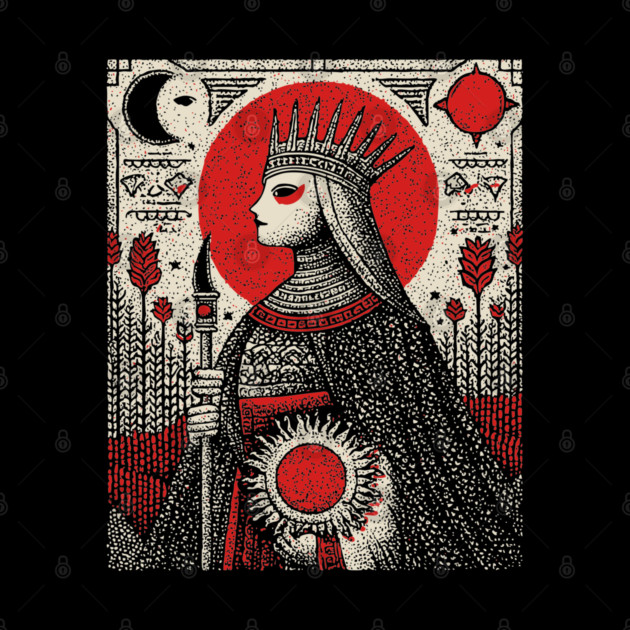 The Empress Regal Abundance Tarot Art by TuncGK