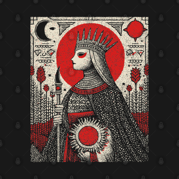 The Empress Regal Abundance Tarot Art by TuncGK