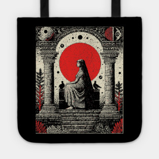 High Priestess Gothic Intuition Tarot Design Tote