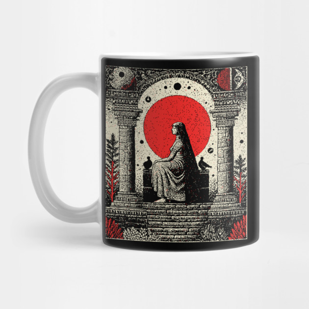 High Priestess Gothic Intuition Tarot Design by TuncGK