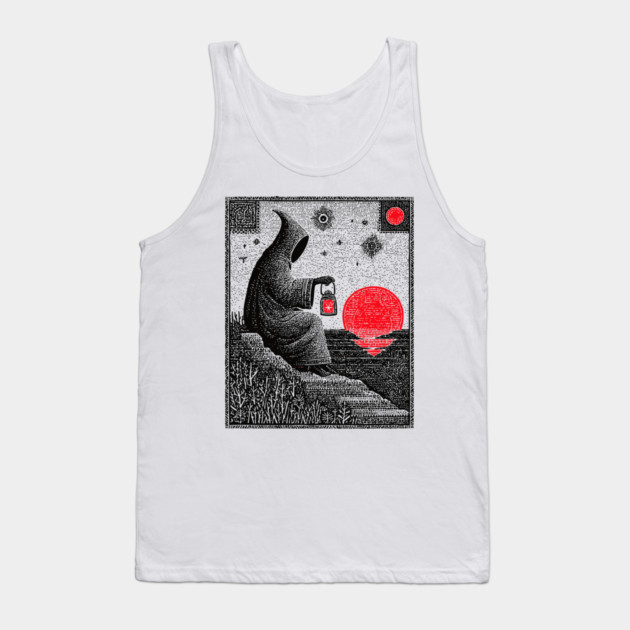 The Hermit Nocturnal Wisdom Tarot Design Tank Top by TuncGK