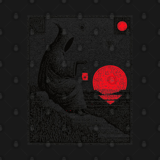 The Hermit Nocturnal Wisdom Tarot Design by TuncGK