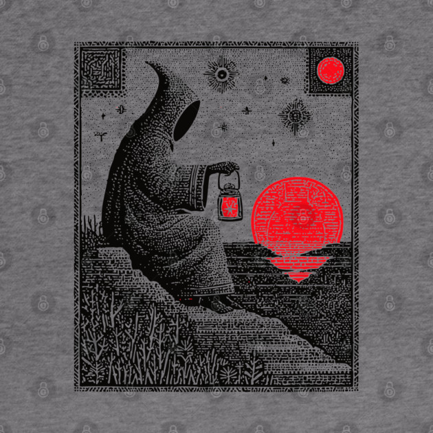 The Hermit Nocturnal Wisdom Tarot Design by TuncGK