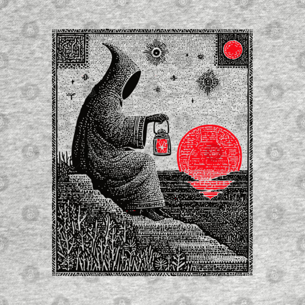 The Hermit Nocturnal Wisdom Tarot Design by TuncGK