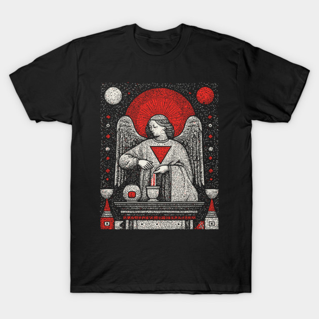 Temperance Angel of Balance Tarot Art T-Shirt by TuncGK