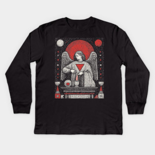 Temperance Angel of Balance Tarot Art Kids Long Sleeve T-Shirt
