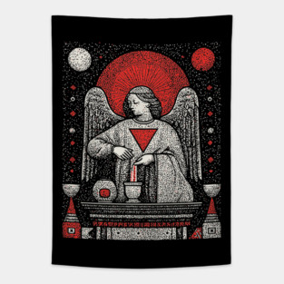 Temperance Angel of Balance Tarot Art Tapestry