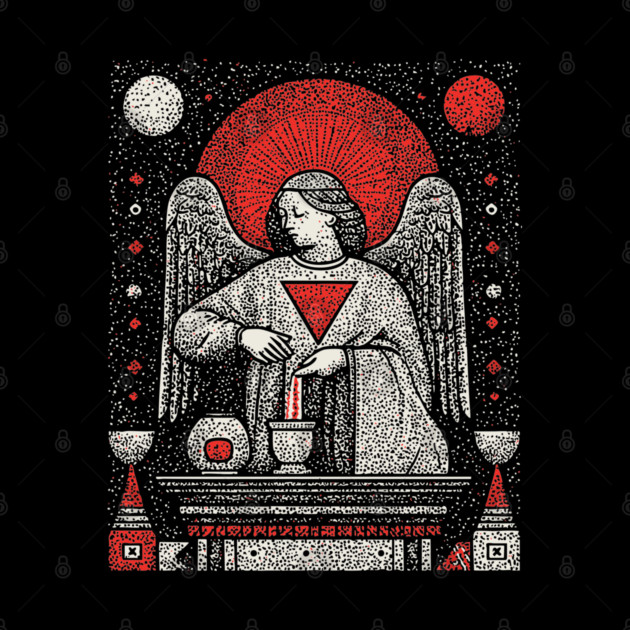 Temperance Angel of Balance Tarot Art by TuncGK