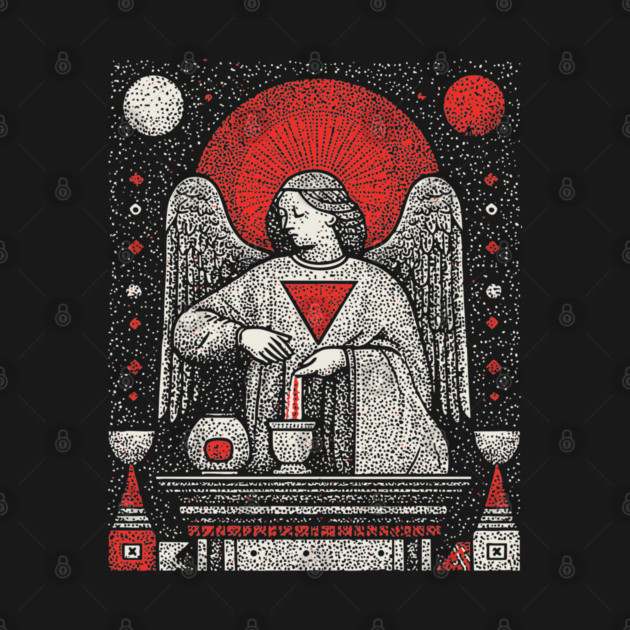 Temperance Angel of Balance Tarot Art by TuncGK