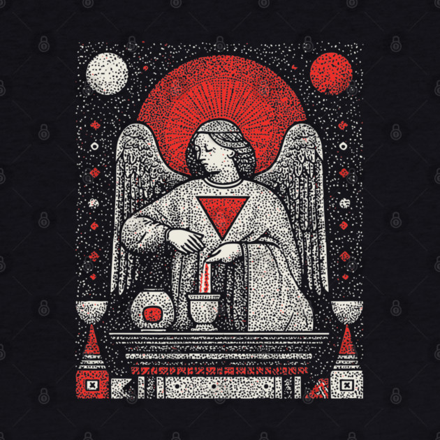 Temperance Angel of Balance Tarot Art by TuncGK