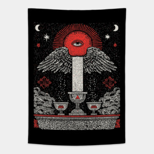 Temperance Serene Harmony Tarot Design Tapestry