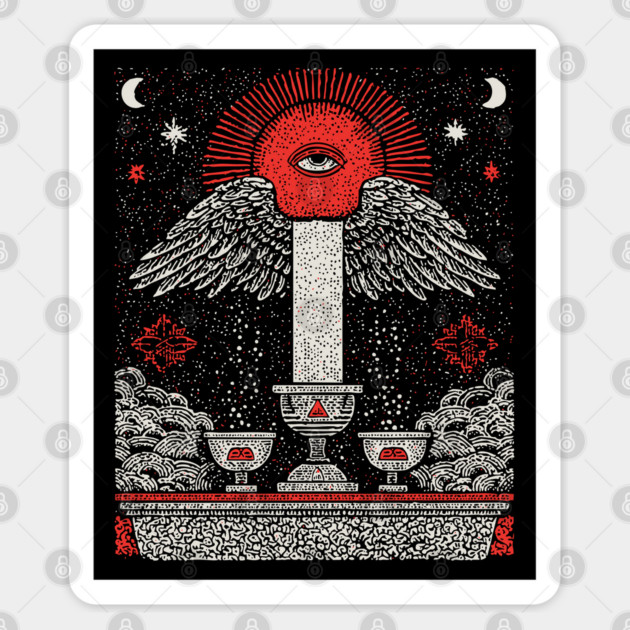 Temperance Serene Harmony Tarot Design Sticker by TuncGK