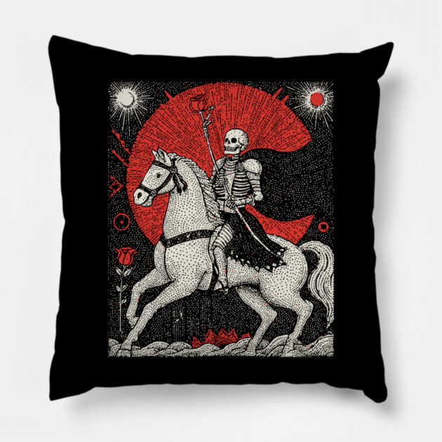 Death Tarot Card of Transformation Pillow by TuncGK