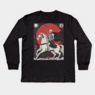 Death Tarot Card of Transformation Kids Long Sleeve T-Shirt