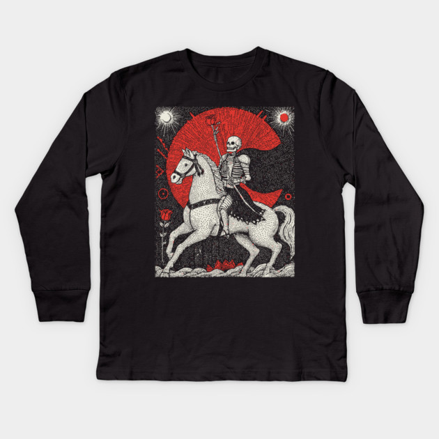 Death Tarot Card of Transformation Kids Long Sleeve T-Shirt by TuncGK