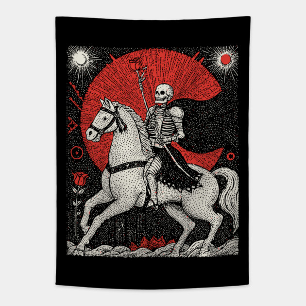 Death Tarot Card of Transformation Tapestry by TuncGK