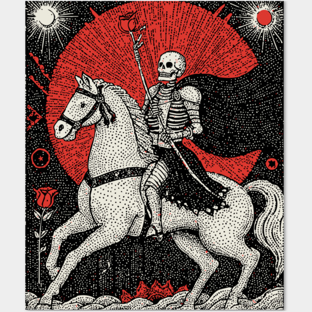 Death Tarot Card of Transformation Wall Art by TuncGK