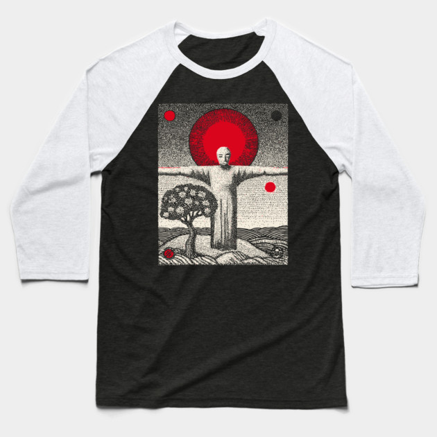 The Hanged Man New Perspective Tarot Art Baseball T-Shirt by TuncGK