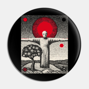 The Hanged Man New Perspective Tarot Art Pin