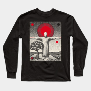 The Hanged Man New Perspective Tarot Art Long Sleeve T-Shirt