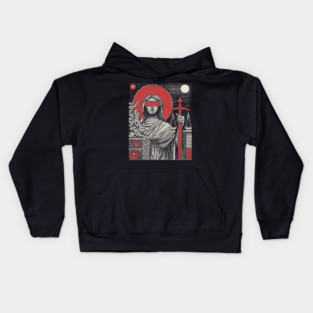 Justice Karmic Balance Tarot Design Kids Hoodie
