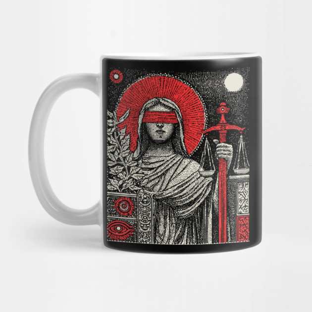 Justice Karmic Balance Tarot Design by TuncGK