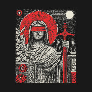 Justice Karmic Balance Tarot Design T-Shirt