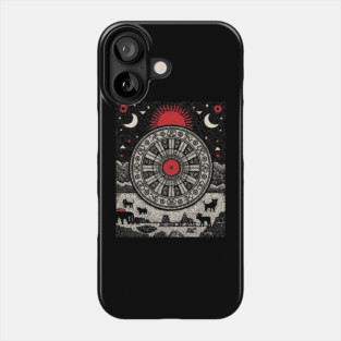 Wheel of Fortune Cosmic Cycles Tarot Art Phone Case