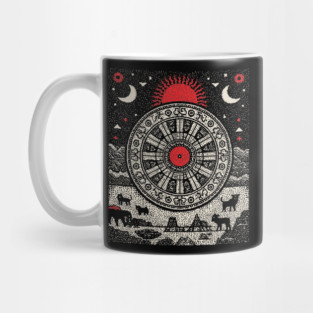 Wheel of Fortune Cosmic Cycles Tarot Art Mug