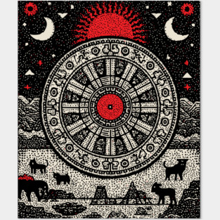 Wheel of Fortune Cosmic Cycles Tarot Art Posters and Art