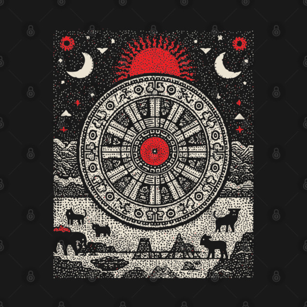 Wheel of Fortune Cosmic Cycles Tarot Art by TuncGK