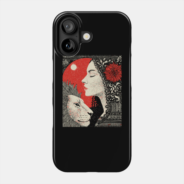 Strength Inner Courage Tarot Art Phone Case by TuncGK