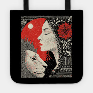 Strength Inner Courage Tarot Art Tote