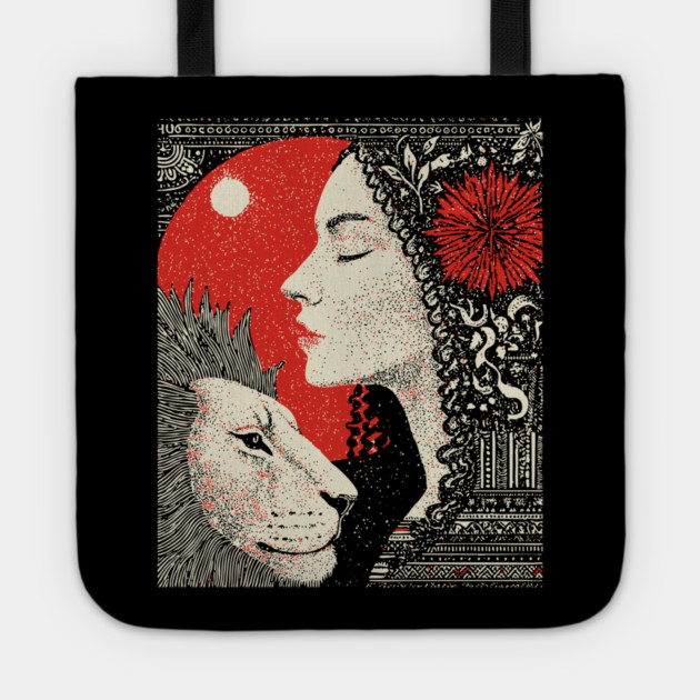 Strength Inner Courage Tarot Art Tote by TuncGK